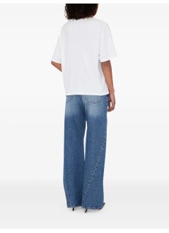 anine bing top mujer cohen tee - a0811703wbl1 washed black