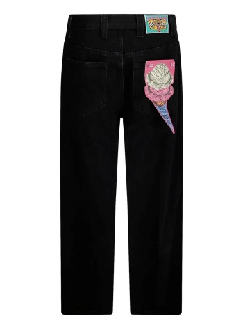 icecream denim manrunning dog double scoop denim pant - icd25203 black 2