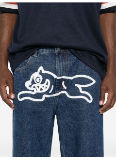 icecream denim manrunning dog double scoop denim pant - icd002 mid wash blue