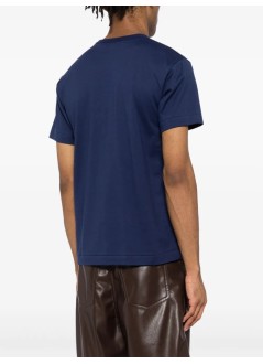 comme des garçons play camiseta hombre shirt logo print knit - axt180051 navy