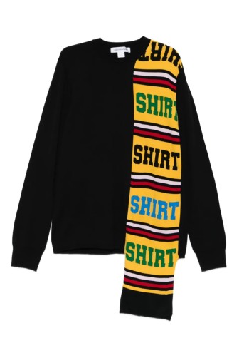 comme des garçons shirt punto hombre mens shirt knitted - fpn003w25 black