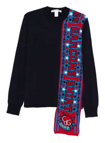 comme des garçons shirt punto hombre mens shirt knitted - fpn004w25 navy