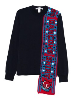 comme des garçons shirt punto hombre mens shirt knitted - fpn004w25 navy
