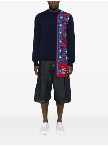comme des garçons shirt punto hombre mens shirt knitted - fpn004w25 navy 2
