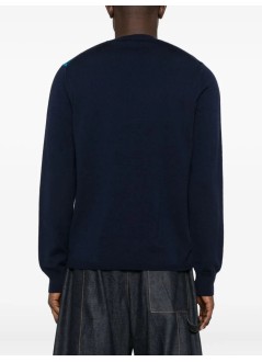comme des garçons shirt punto hombre mens shirt knitted - fpn004w25 navy