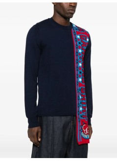 comme des garçons shirt punto hombre mens shirt knitted - fpn004w25 navy