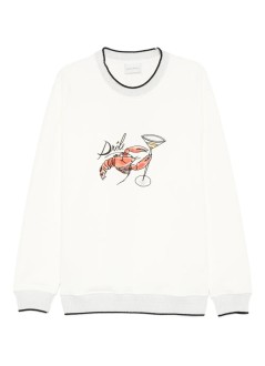 drôle de monsieur sweater manle sweatshirt homard - isw177co230ow off white