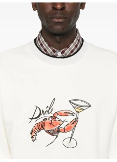 drôle de monsieur sweater manle sweatshirt homard - isw177co230ow off white