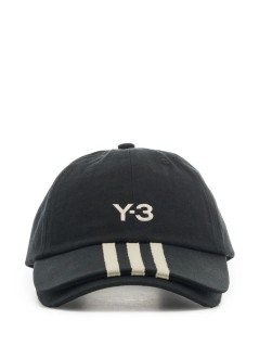y3 gorras hombre y-3 stripes double brim cap - jn7183 black