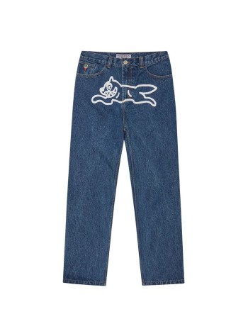 icecream pantalon jeans hombre running dog double scoop denim pant - icd002 mid wash blue