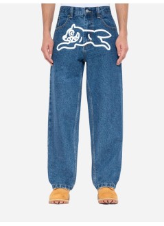 icecream pantalon jeans hombre running dog double scoop denim pant - icd002 mid wash blue