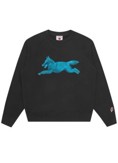 icecream sweater manhalftone running dog crewneck - ic25234 black