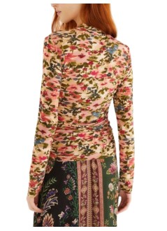 farm rio t-shirt womanikat tiny flowers pink jersey blouse - 339748 25059