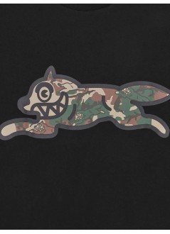 icecream t-shirt manwoodland camo running dog t-shirt - ic25380 black