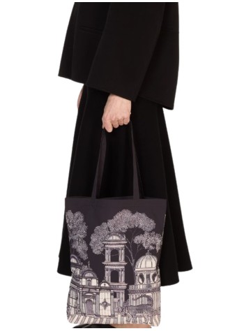 inoui editions handbag womanshopper bag mirage - pm22shm01 black noir 2