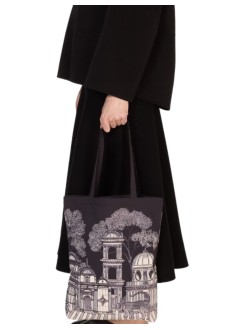 inoui editions handbag womanshopper bag mirage - pm22shm01 black noir