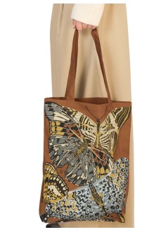 inoui editions handbag womanshopper bag papillons natural/naturel - pm22shp02 natural naturel