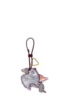 inoui editions key ring unisexkeychain porte clef toutou - pm22pct16 burgundy bordeaux