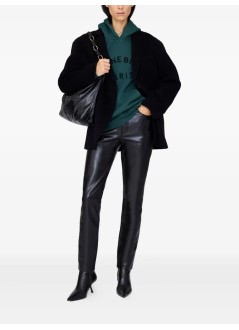 anine bing sweater womanharvey sweatshirt paris - a0811526dkg31 dark green