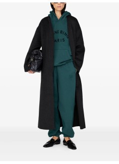 anine bing pantalon mujer karter jogger framed monogram - a0311675dkg27 emerald