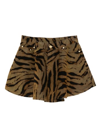 ganni falda mujer printed flock denim mini skirt - j1893 894