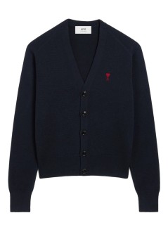 ami knitwear mancardigan adc - hkc361001 414 Talla S Color Azul