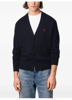 ami knitwear mancardigan adc - hkc361001 414 Talla S Color Azul