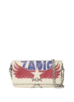 zadig & voltaire crossbody mujer rock grained leather america - lwba03992 100