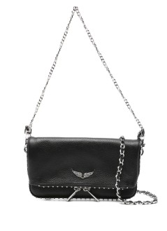 zadig & voltaire crossbody mujer rock nano grained leath studs - lwba03977 011
