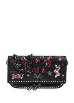 zadig & voltaire crossbody mujer rock nano grained leather punk - lwba04040 011