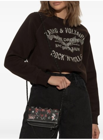 zadig & voltaire crossbody mujer rock nano grained leather punk - lwba04040 011 2