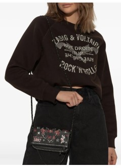 zadig & voltaire crossbody mujer rock nano grained leather punk - lwba04040 011