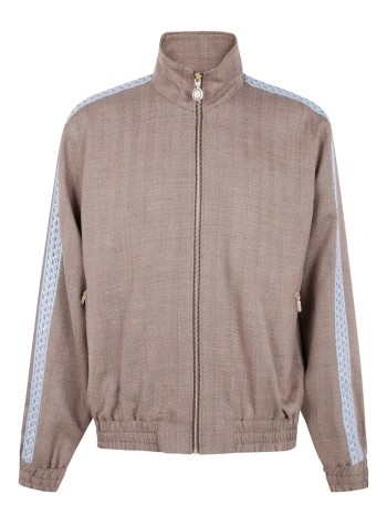 drôle de monsieur outerwear hombre la trackjacket chevron - ijt214wv009bn brown