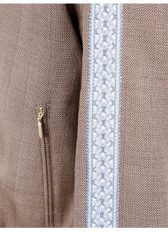 drôle de monsieur outerwear hombre la trackjacket chevron - ijt214wv009bn brown