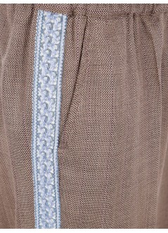 drôle de monsieur pant  manle pantalon chevron - ibp191wv009bn brown