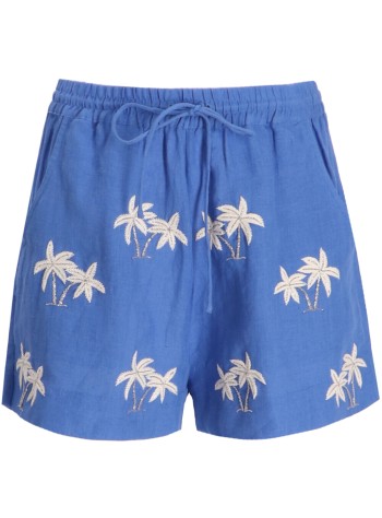 benaras by citrus short pant womanthreads palm mini shorts - be 24830 serena blue