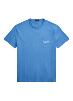 polo ralph lauren t-shirt mansscncmslm12-short sleeve-t-shirt - 710p00084001 fa25 hatteras blue hrtg bear