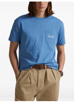 polo ralph lauren t-shirt mansscncmslm12-short sleeve-t-shirt - 710p00084001 fa25 hatteras blue hrtg bear