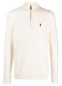 polo ralph lauren knitwear manlscablehzpp long sleeve pullover - 710876766001 andover cream