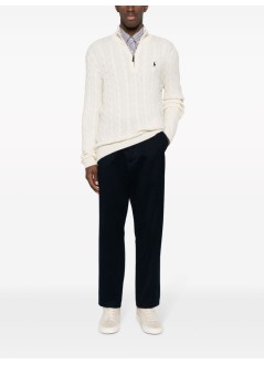 polo ralph lauren knitwear manlscablehzpp long sleeve pullover - 710876766001 andover cream