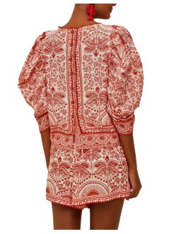 farm rio t-shirt womanriver ride red blouse - 336453 25090