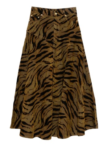 ganni skirt womanprinted flock denim long skirt - j1877 894