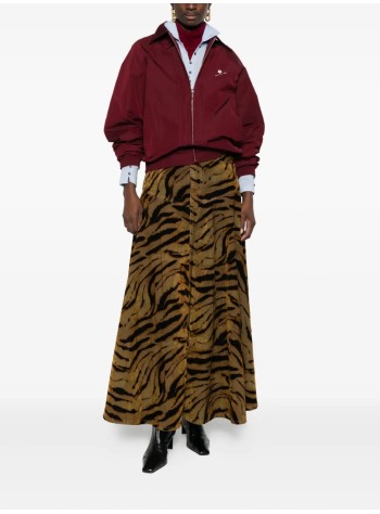 ganni skirt womanprinted flock denim long skirt - j1877 894 2