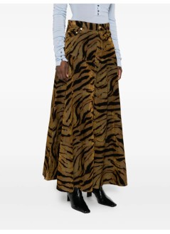 ganni skirt womanprinted flock denim long skirt - j1877 894