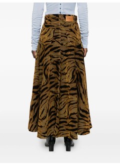 ganni skirt womanprinted flock denim long skirt - j1877 894