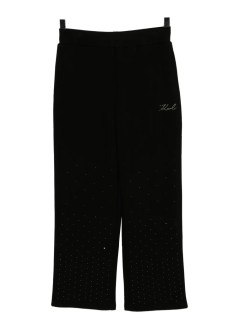 karl lagerfeld pant  womanrhinestone rain sweatpant - a4w10089 999