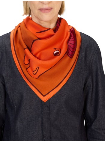 inoui editions neckwear mujer square carre 100 cavale - ca221ca08 orange orange 2