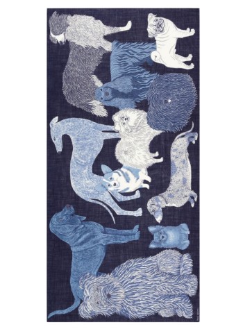 inoui editions neckwear mujer scarf etole 100 toutou - et221to24 navy bleu marine