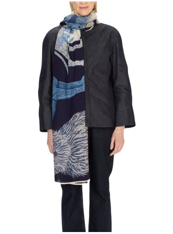 inoui editions neckwear mujer scarf etole 100 toutou - et221to24 navy bleu marine 2