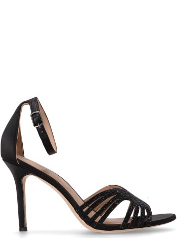 polo ralph lauren sandal womanallie mtstrp sandals heel sandal - 802p02072002 black black jet